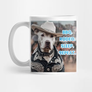 BBQ. RODEO. SLEEP. REPEAT. (pitbull) Mug